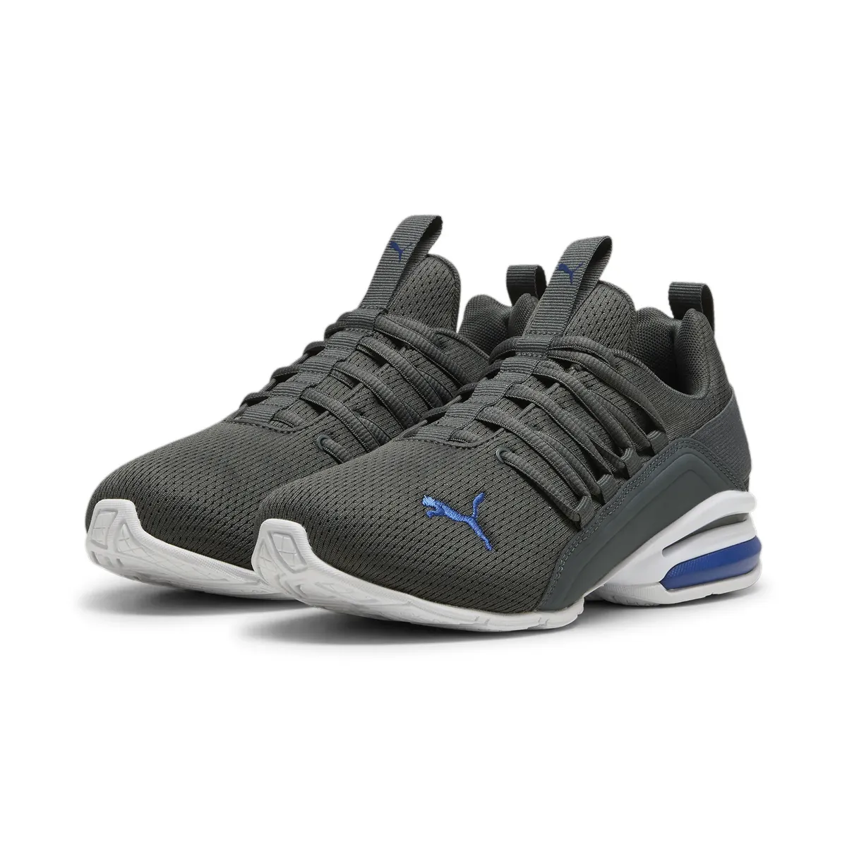 

Кроссовки PUMA "Axelion Mesh Shoes Youth", цвет Mineral Gray Cobalt Glaze White Blue