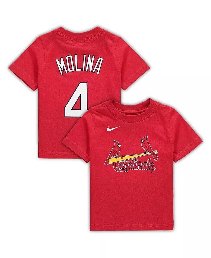 

Футболка с именем и номером игрока команды St. Louis Cardinals для мальчиков и девочек Ядиер Молина красная Nike