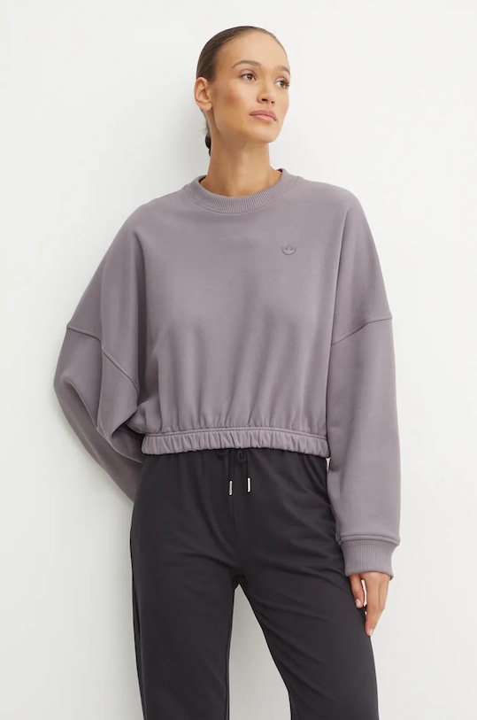 

Хлопковый свитер Premium Essentials Adidas Originals, фиолетовый