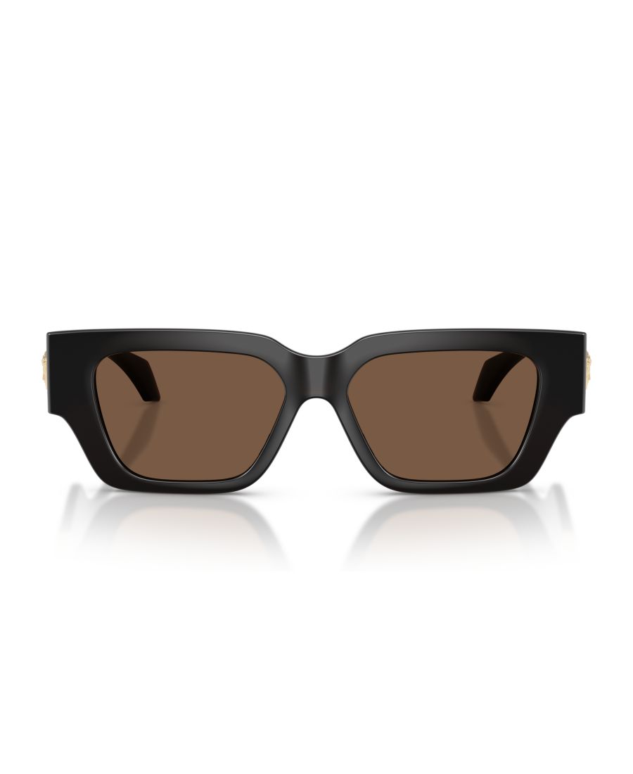 Женские квадратные солнцезащитные очки, VE4497U Versace, Transparent Brown — фото 2