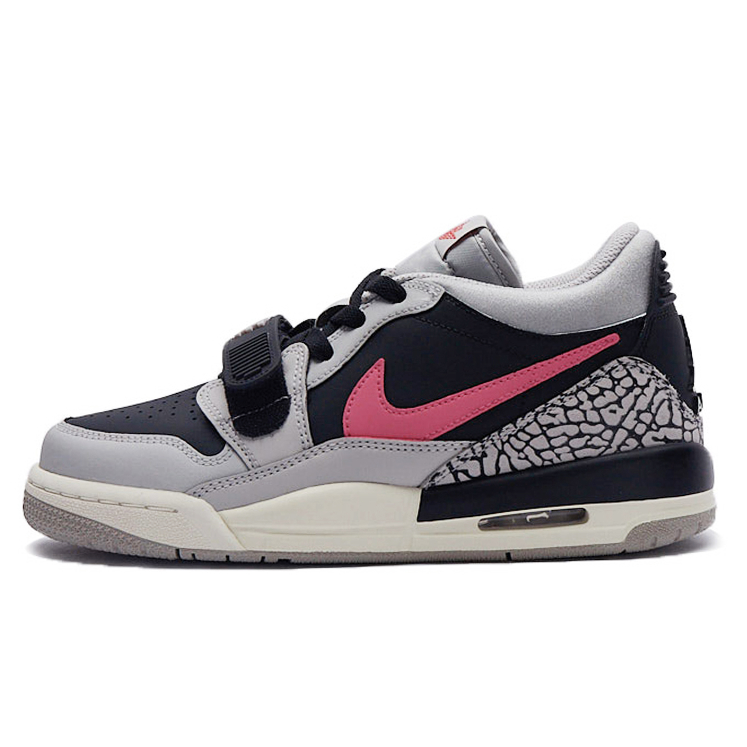 

Jordan Legacy 312 с амортизацией низкие детские баскетбольные кроссовки Black Pink Gray для подростков