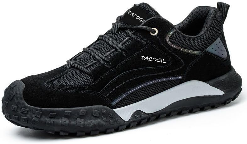 

Стильные повседневные мужские туфли - легкие кроссовки с толстой подошвой и дышащим верхом, подходят для ношения в течение всего дня Hoalox, черный