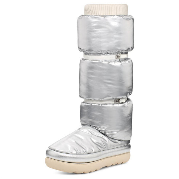 Кроссовки классические макси ультра высокие ботинки Ugg, серебряный — фото 3