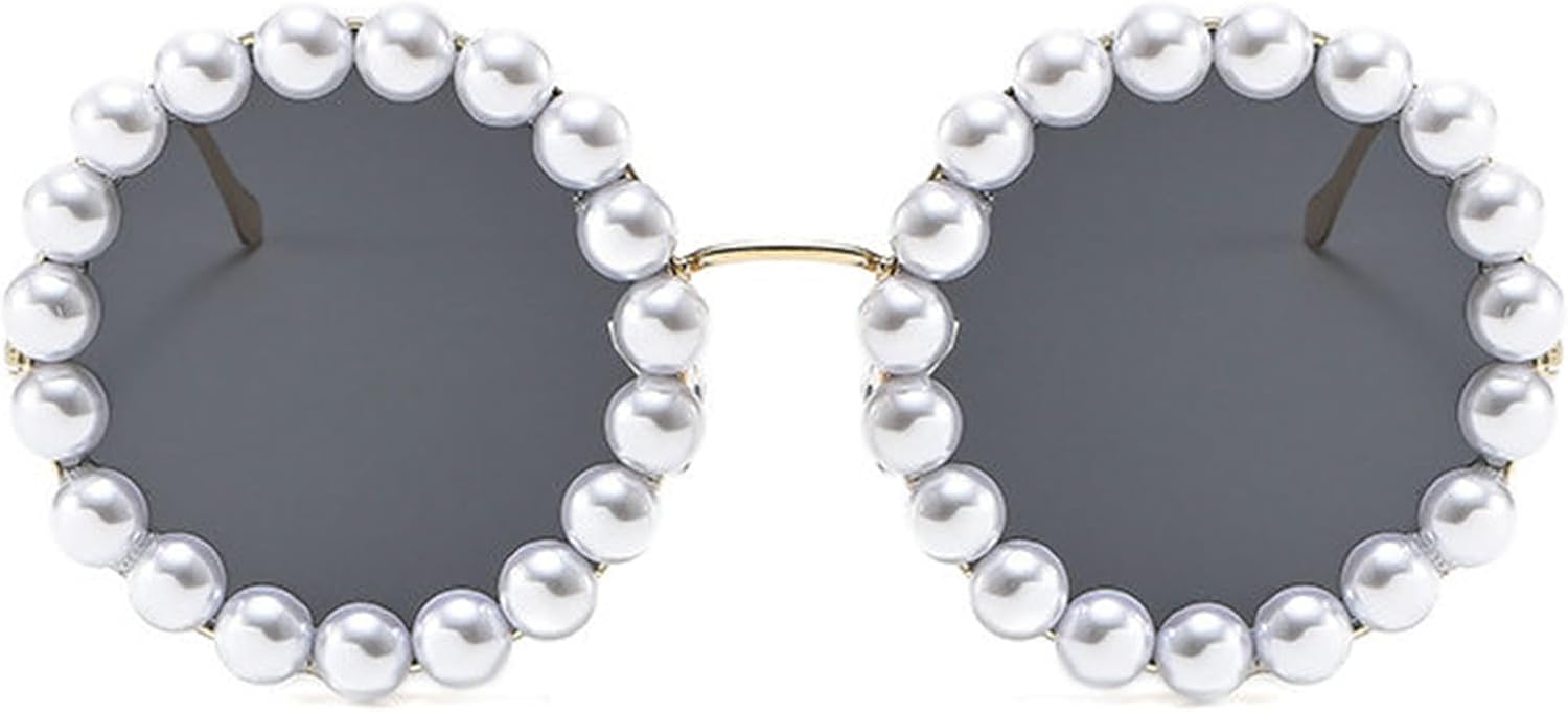 

Солнцезащитные очки Willochra Luxury Pearl Decoration Bling Candy color для женщин, модные, в металлической оправе, овальной формы, с жемчужным блеском, защита от ультрафиолета UV400, Black