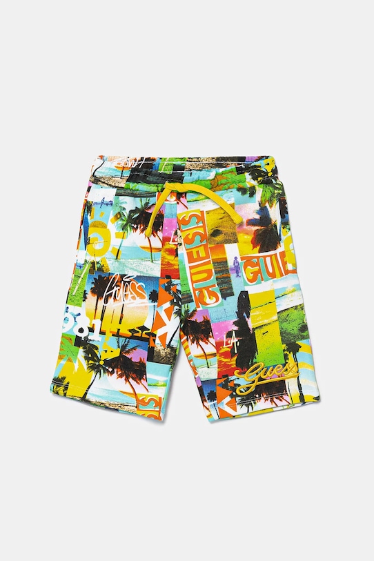 

Хлопковые детские шорты Guess, мультиколор