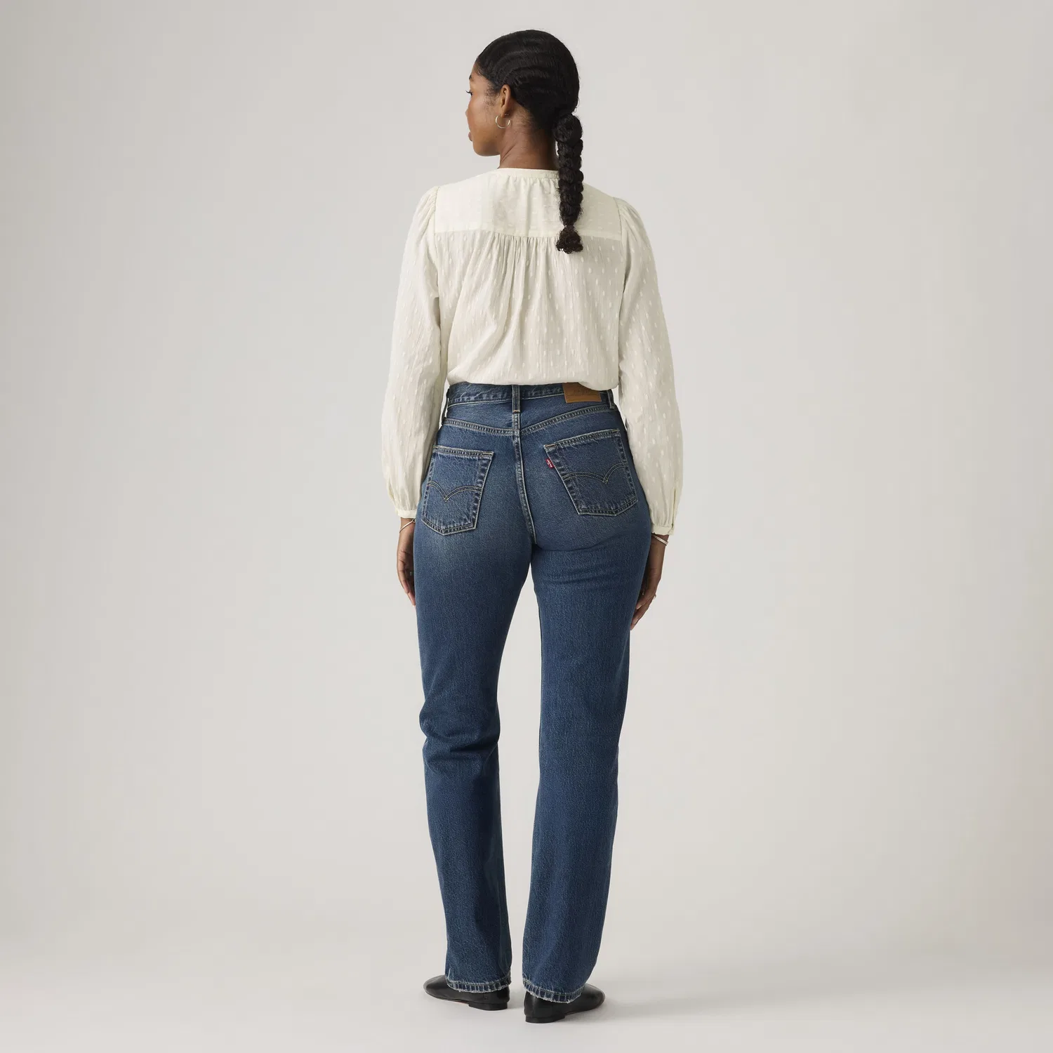 Простые джинсы для женщин от Easy Dad Levi's, Dark Wash — фото 3