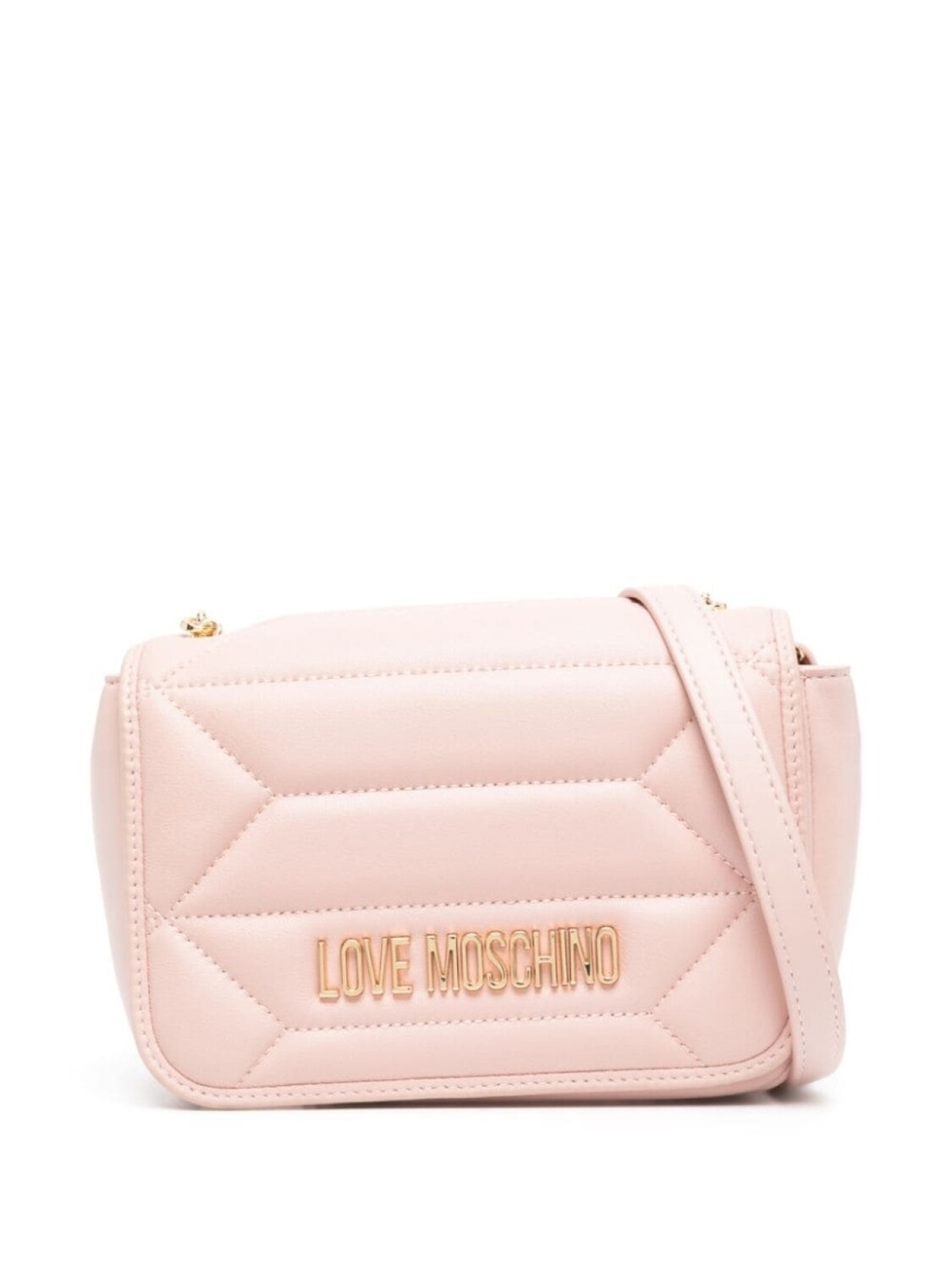 

Love Moschino стеганая сумка через плечо с логотипом, розовый