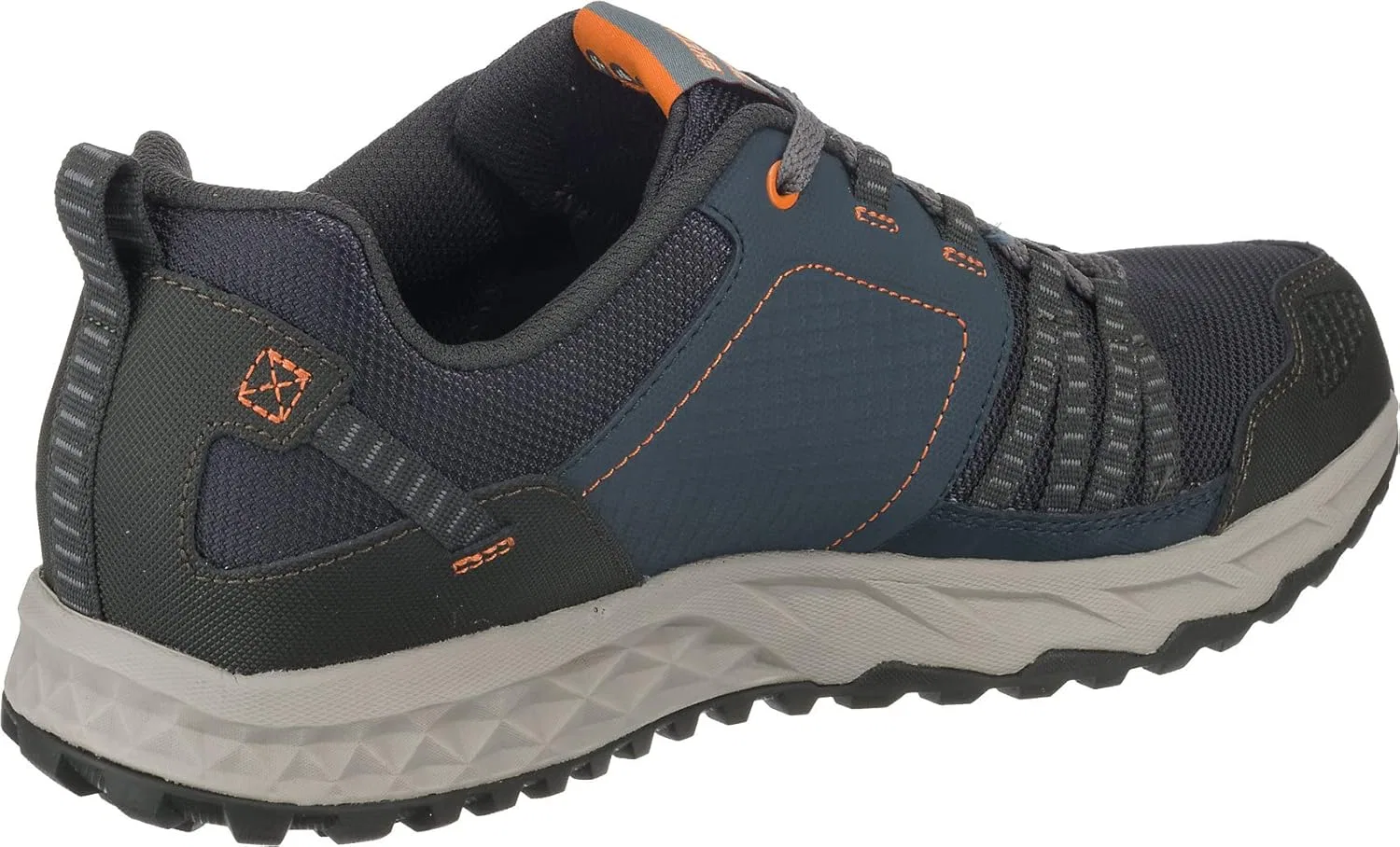 Мужские ботильоны Mustang Skechers, Navy Leather Mesh Orange Trim — фото 4