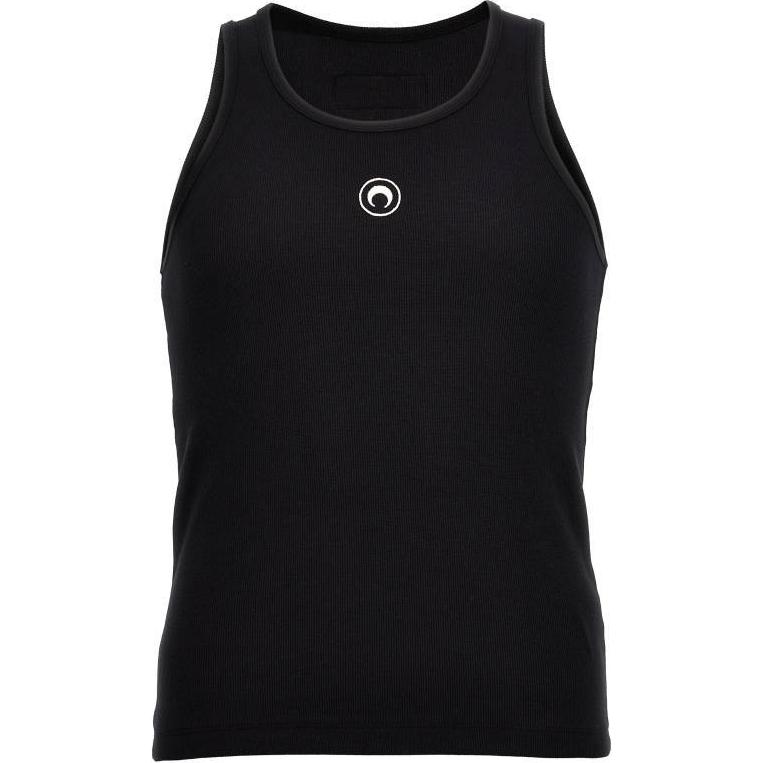 

Черная майка с вышивкой в виде полумесяца Marine Serre