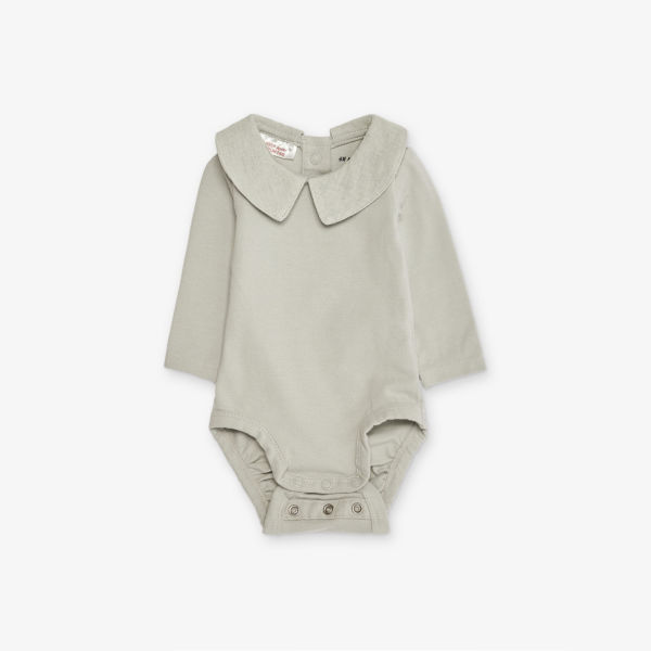 

Боди из стрейч-джерси с круглым вырезом 0-6 месяцев H&M Adorables, серый