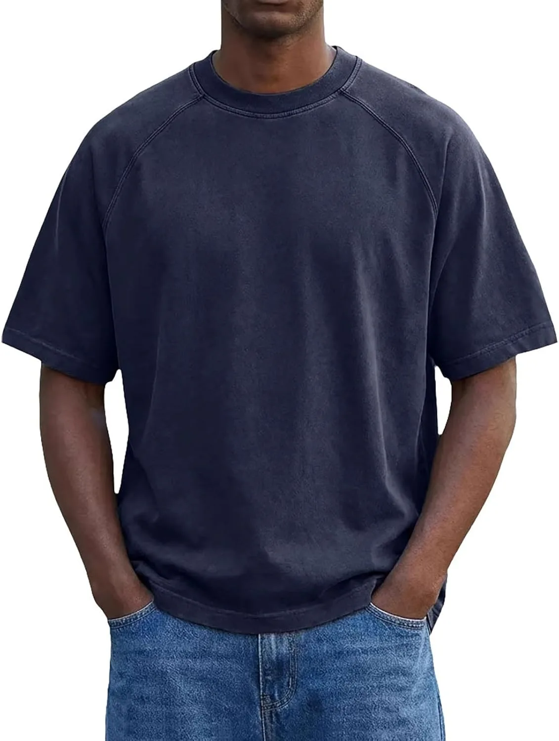 

CRNTCEM Washed мужская футболка Vintage Solid Color