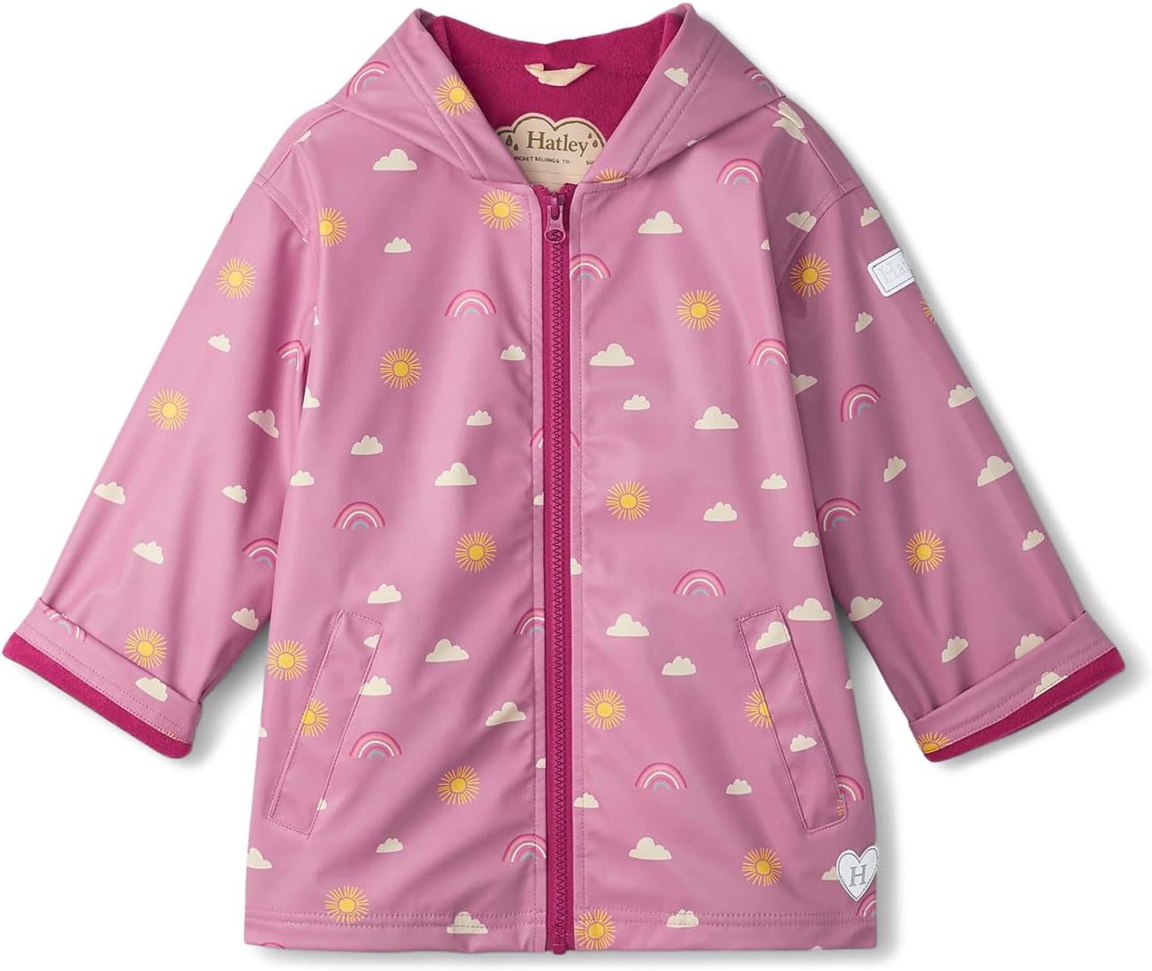 

Куртка Hatley Kids Sun Charms Zip-Up Rain Jacket (Toddler/Little Kid/Big Kid), розовый