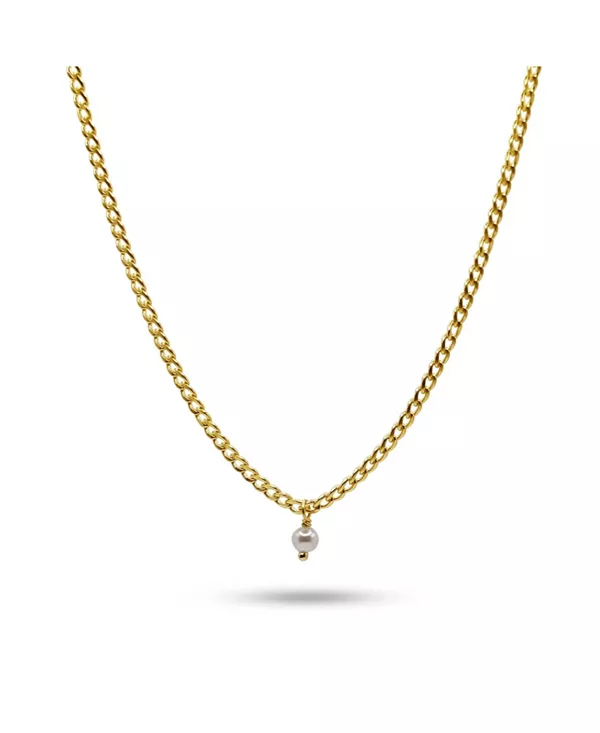 

Ожерелье из 14-каратного золота с панцирной цепочкой и миниатюрными жемчужинами Bowood Lane, gold