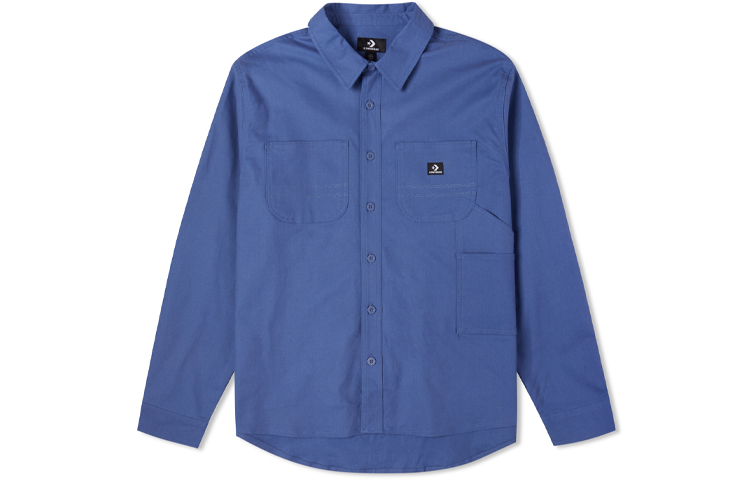 

Футболка Carpenter Pocket Button Down Shirt Converse, постиранная индиго