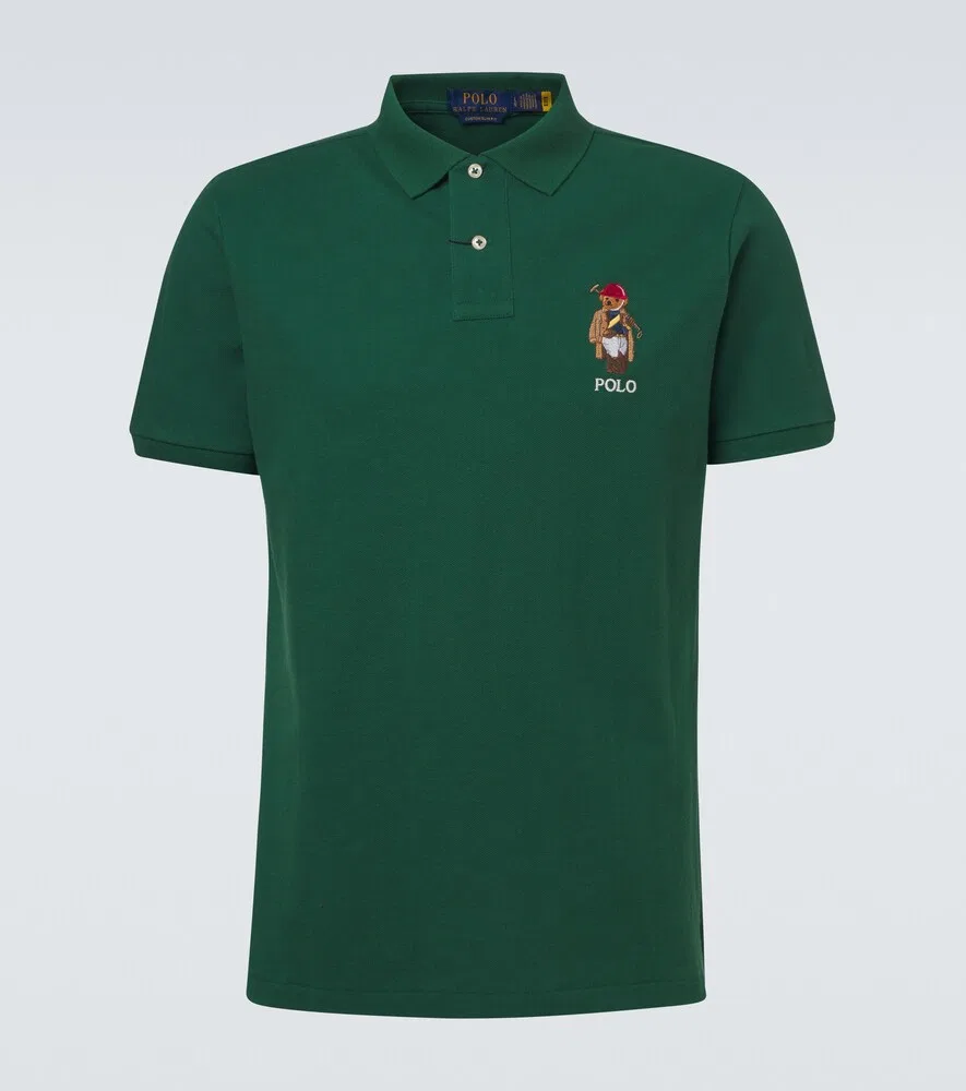 Рубашка-поло Polo Bear из хлопкового пике Polo Ralph Lauren, зеленый