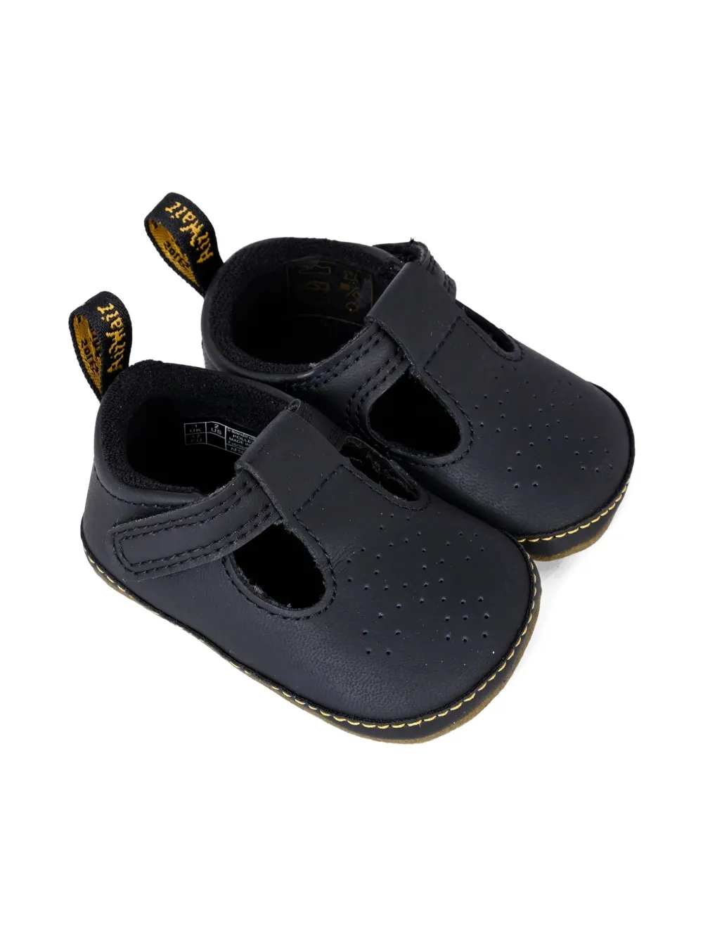 

Перфорированные Т-образные детские туфли Polley Dr. Martens Kids, черный