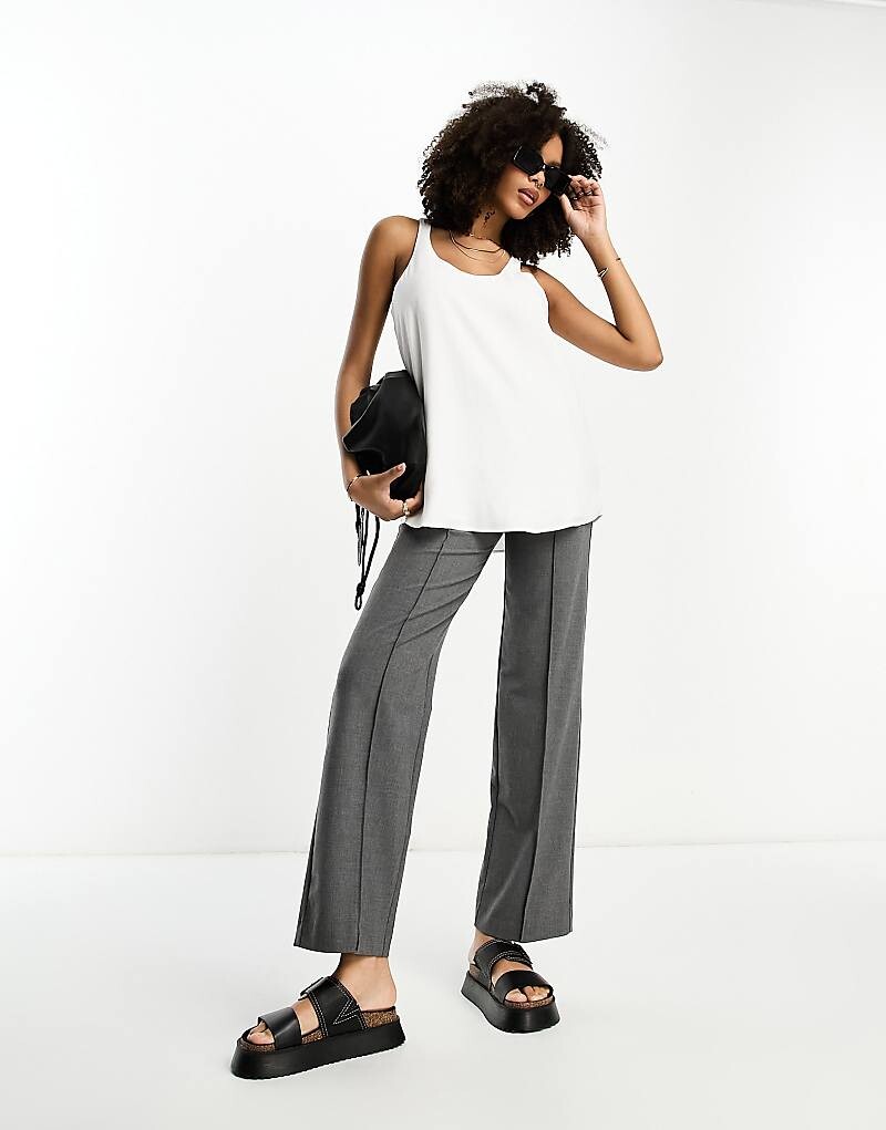 

River Island – Шикарная белая майка с овальным вырезом