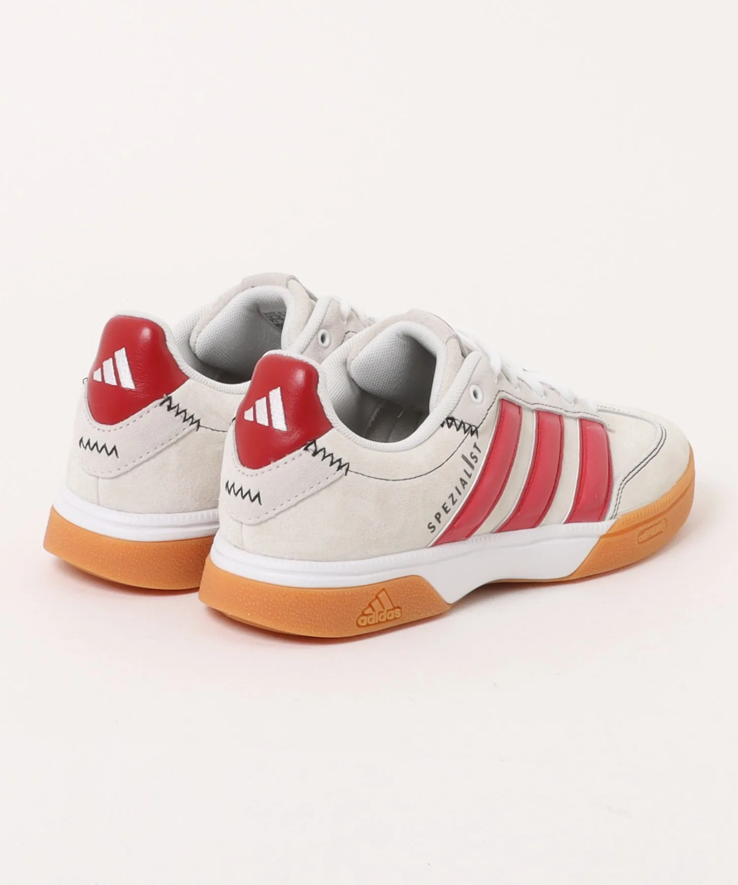 Мужские кроссовки из натуральной кожи adidas SPEZIALIST бело-красные — фото 2