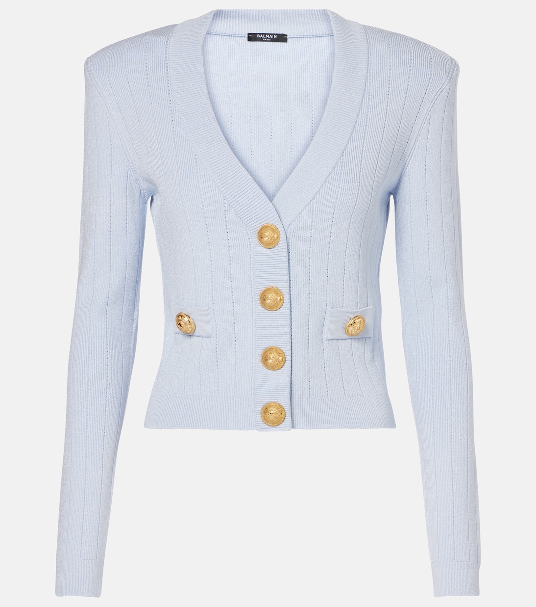 

Кардиган в рубчик Balmain, Bleu Pale