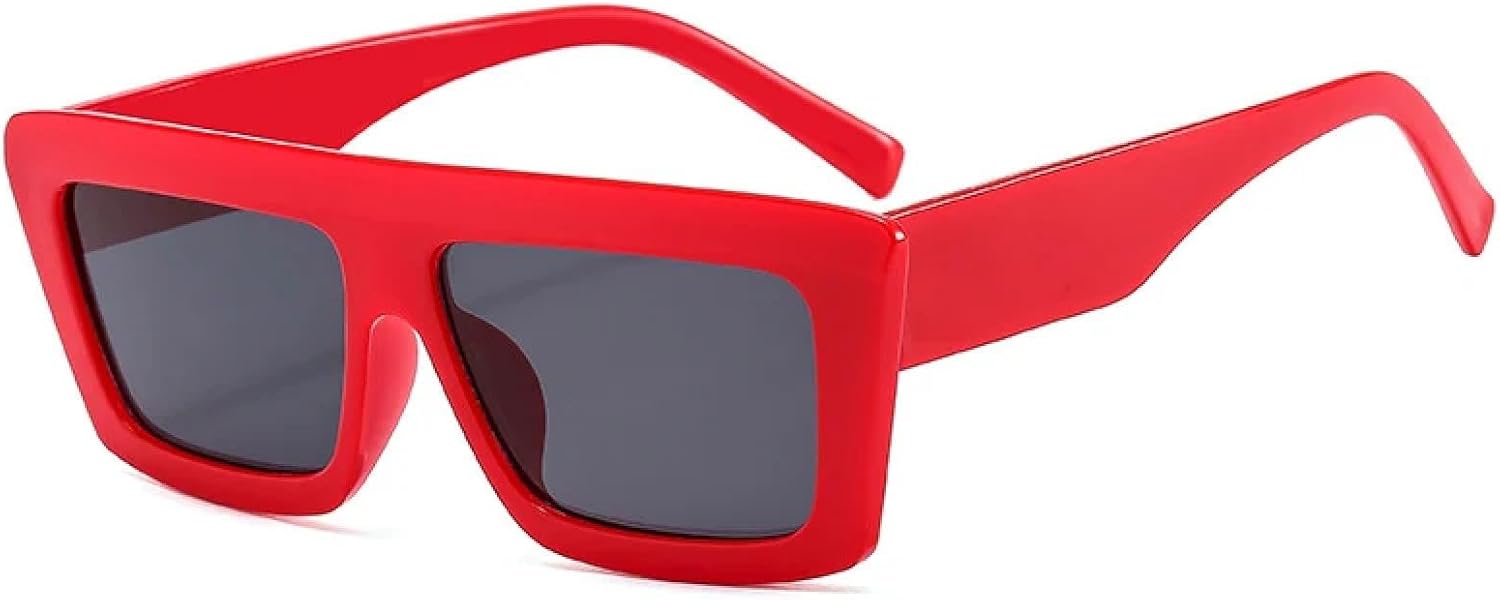 

Модные солнцезащитные очки в крупной оправе для женщин и мужчин, трендовые, роскошные, для уличной фотографии и активного отдыха, солнцезащитные очки UV400 TKKTLLT, Red Gray