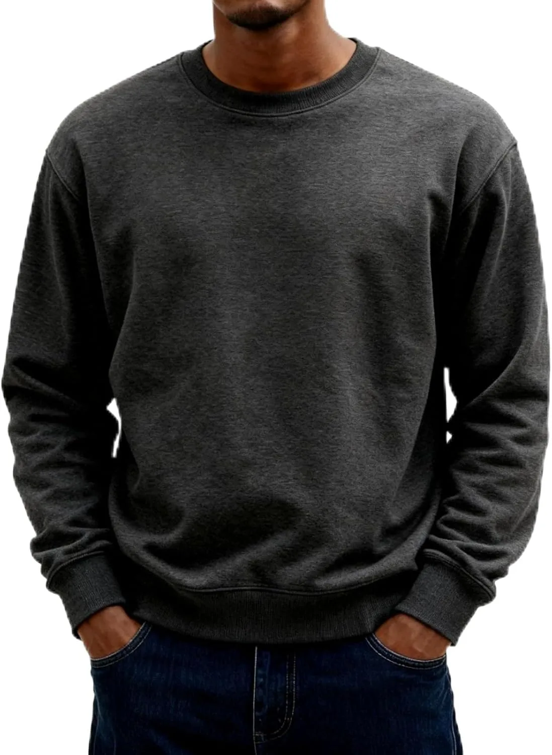 

Мужской свитер с круглым вырезом Slim Fit легкий вязаный CUKOLSXA