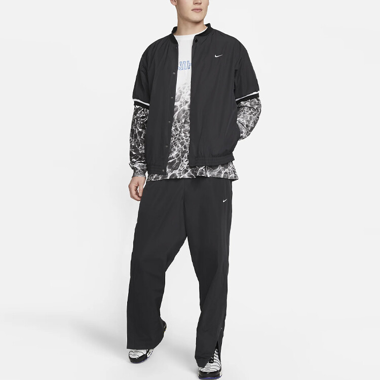 Рубашка для баскетбола с коротким рукавом Authentics Warm Up Nike, черный — фото 4