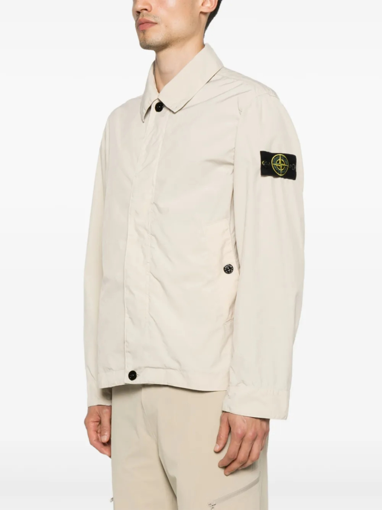 Куртка с значком компаса Stone Island, нейтральный — фото 3