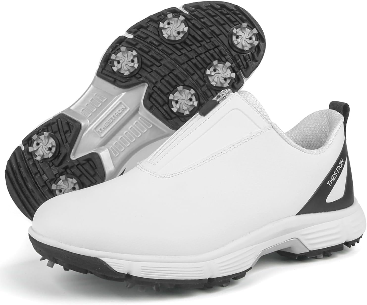 

Водонепроницаемые гольф-кроссовки для мужчин с шипами, мужская обувь для игры в гольф и прогулок на улице Zakey, черный