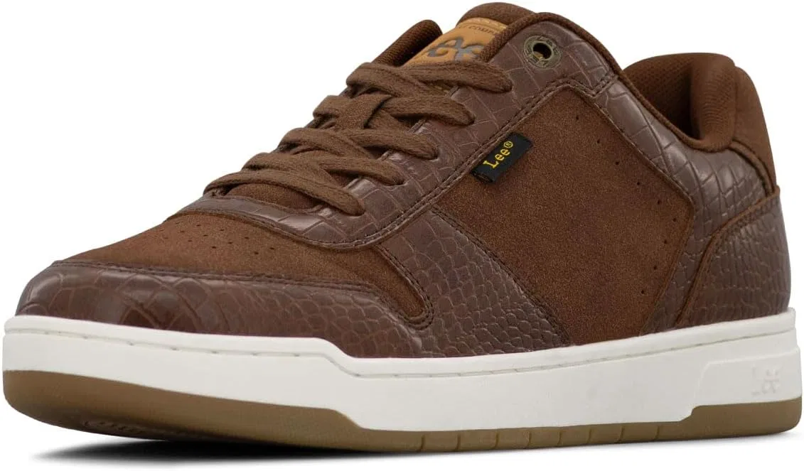 Кроссовки Lee Spectre Retro Court Fashion для Херрена, коньяк/коньячный крокодил, 41 EU, Cognac Cognac Crocodile