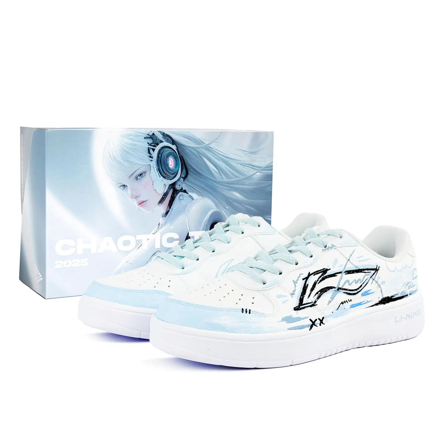 

LINING Скейтерские кроссовки мужские low top Abrasion Resistant Blue White