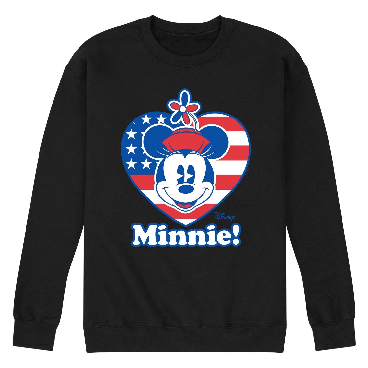 

Мужской флисовый свитшот Disney's Minnie Mouse с сердечками и флагом Licensed Character