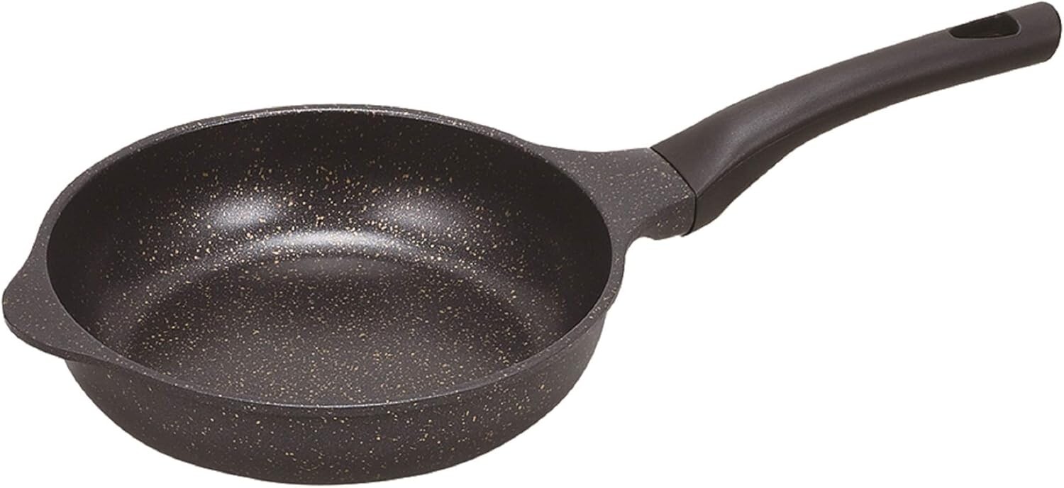 

Сковорода Pearl Metal HB-5241, 7,9 дюйма (20 см), совместима с индукционной индукцией, многослойная, мрамор с бриллиантами, золото, черный, Black (Black 19-3911Tcx)