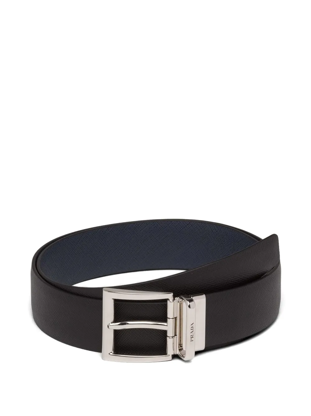 

Двусторонний ремень с пряжкой Prada, черный