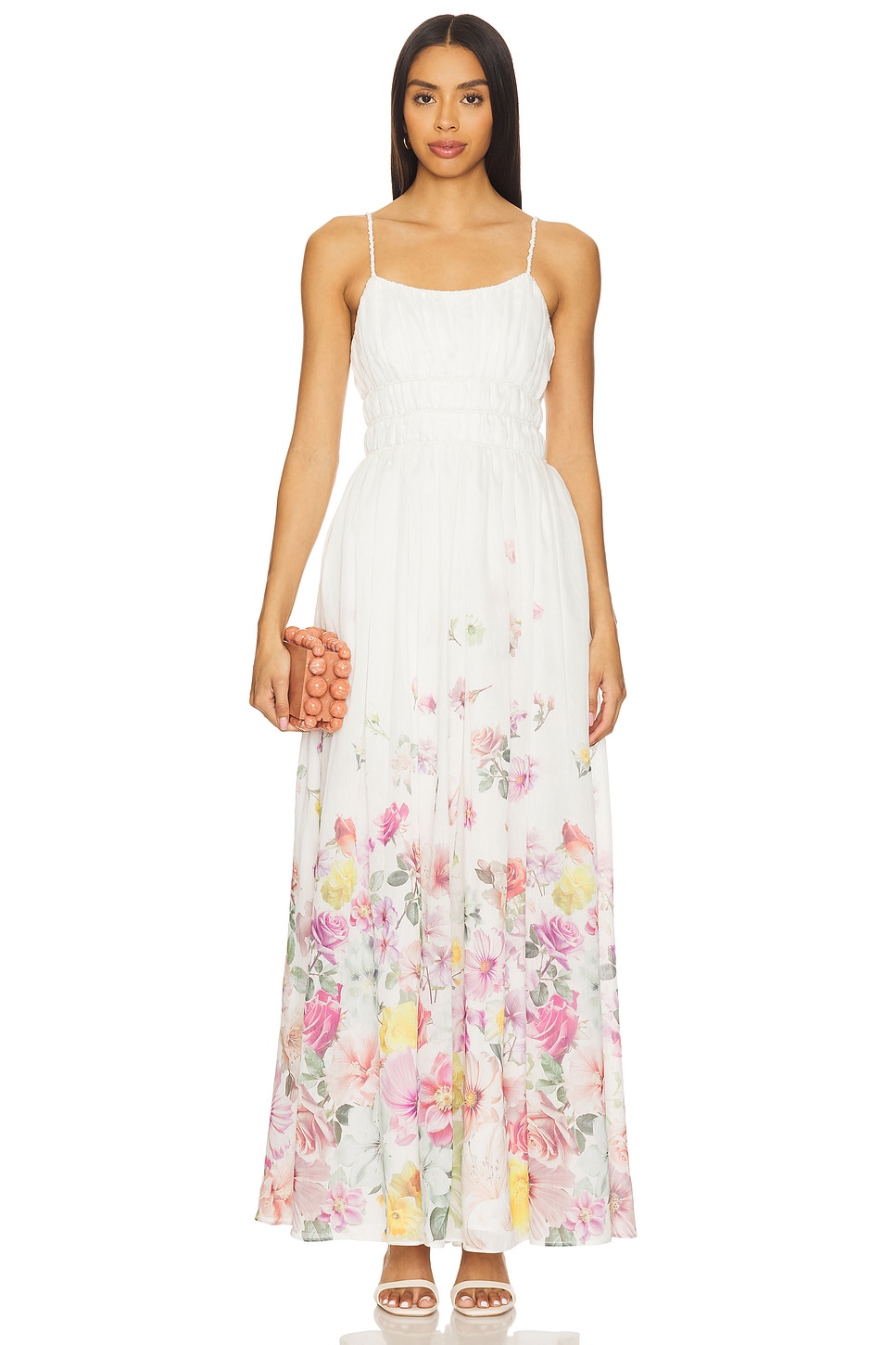 

Макси-платье Fleur от Aje, ivory collage floral