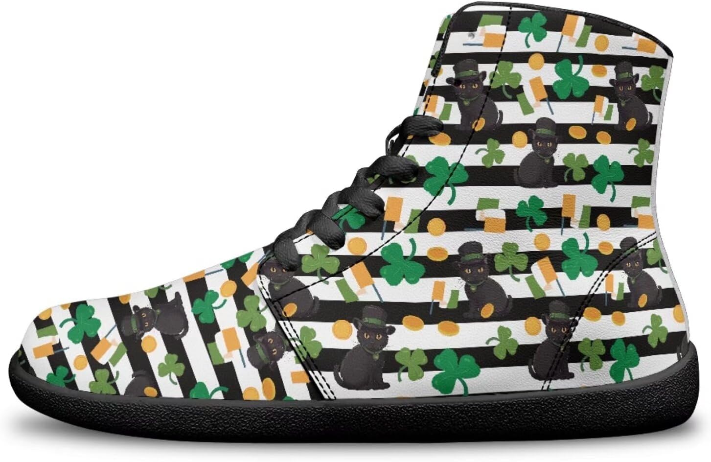 

Женские босоножки Binienty Men с широким носком, обувь для отдыха, высокие кеды из ПУ с нулевым перепадом для ходьбы и походов, белый/черный