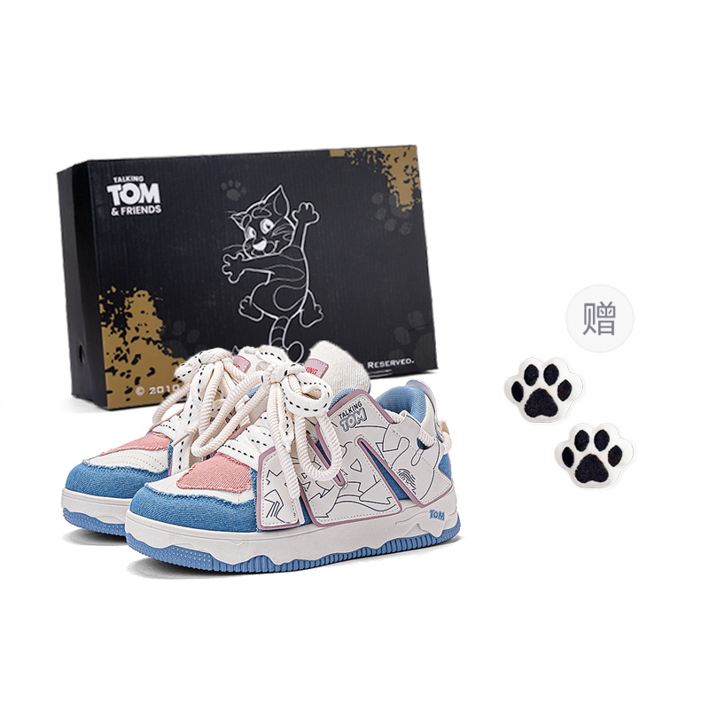 

Теплые противоскользящие и износостойкие балансировочные легкие дышащие низкие кроссовки для скейтбординга Unisex TALKING TOM, maris sal milk синий (upgraded with shoe buckle)