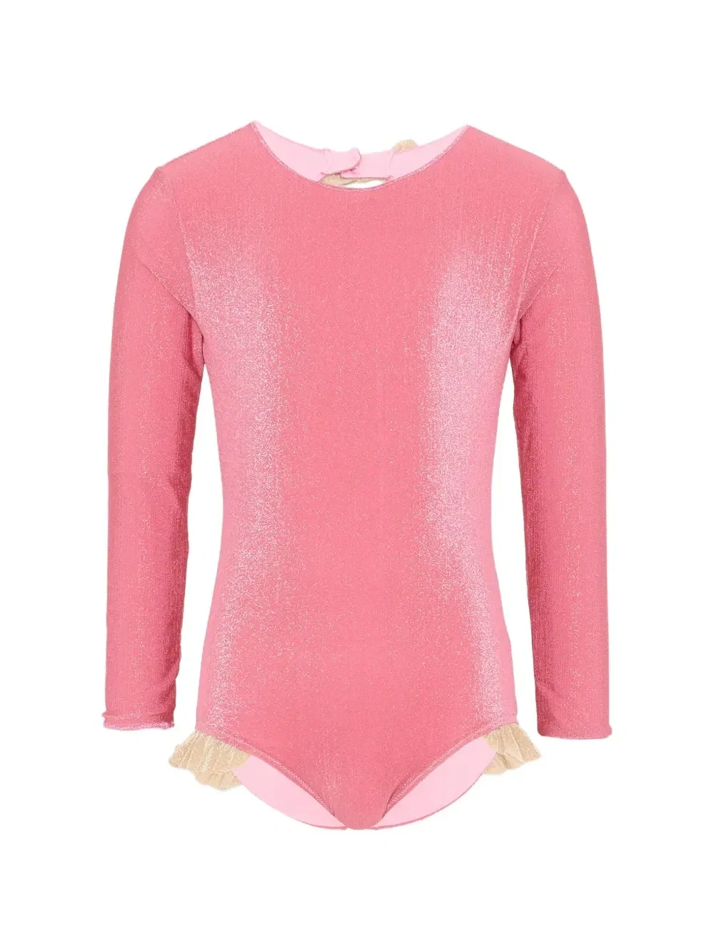 Купальник с оборками и бантом MC2 Saint Barth Kids, розовый