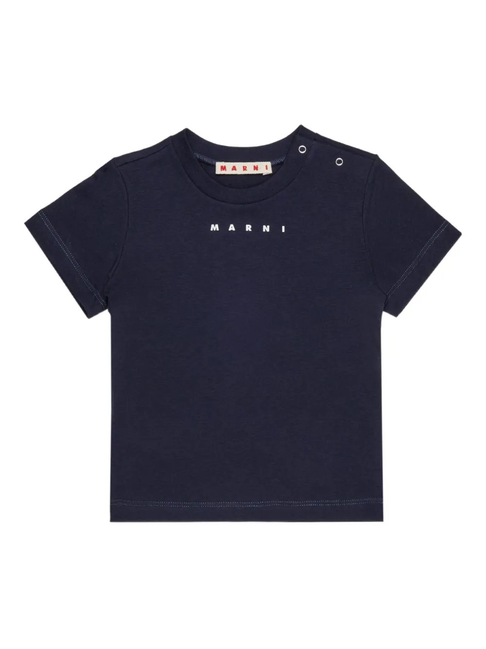 

Футболка с короткими рукавами и логотипом Marni Kids, синий