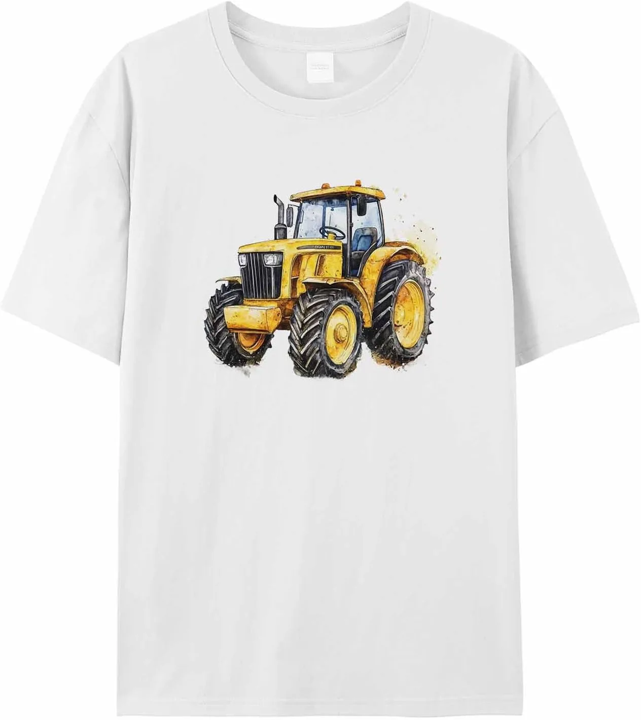 

Футболка мужская, Retro Watercolor Excavator с коротким рукавом jdudh