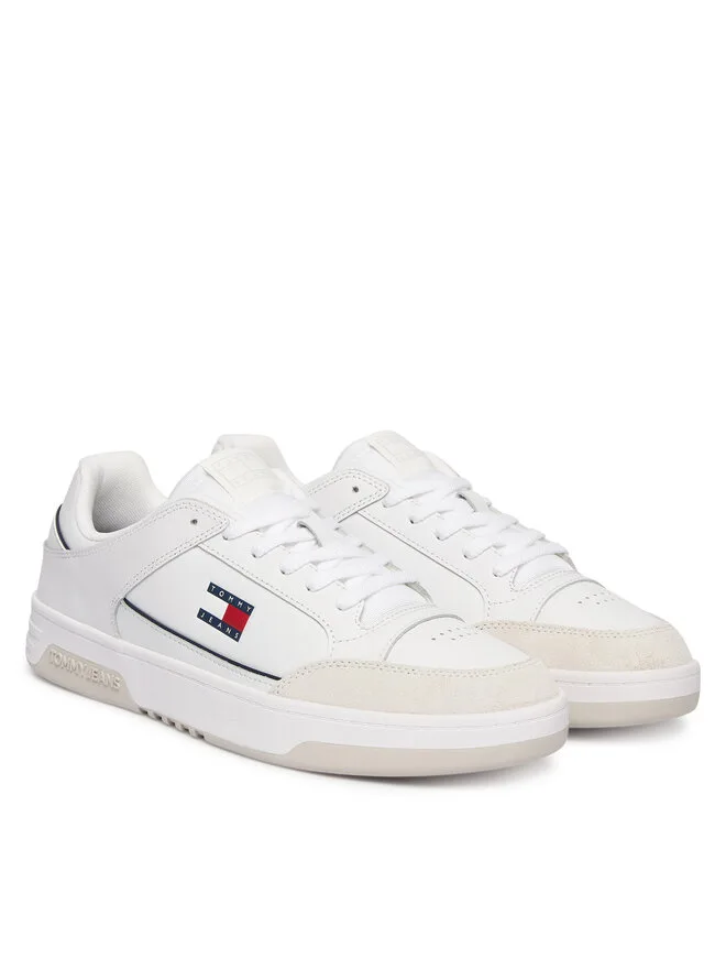Tommy Jeans Кожаные кроссовки TJM Cupsole EM0EM01660, белый — фото 2