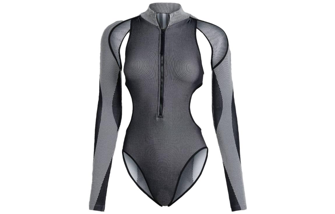 

Боди женское черно-белое Adidas, черный белый