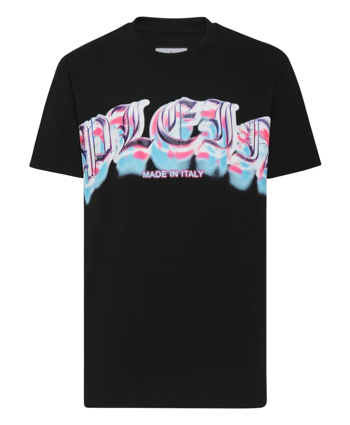 

Футболка с круглым вырезом, готический стиль, пленэр Philipp Plein, черный