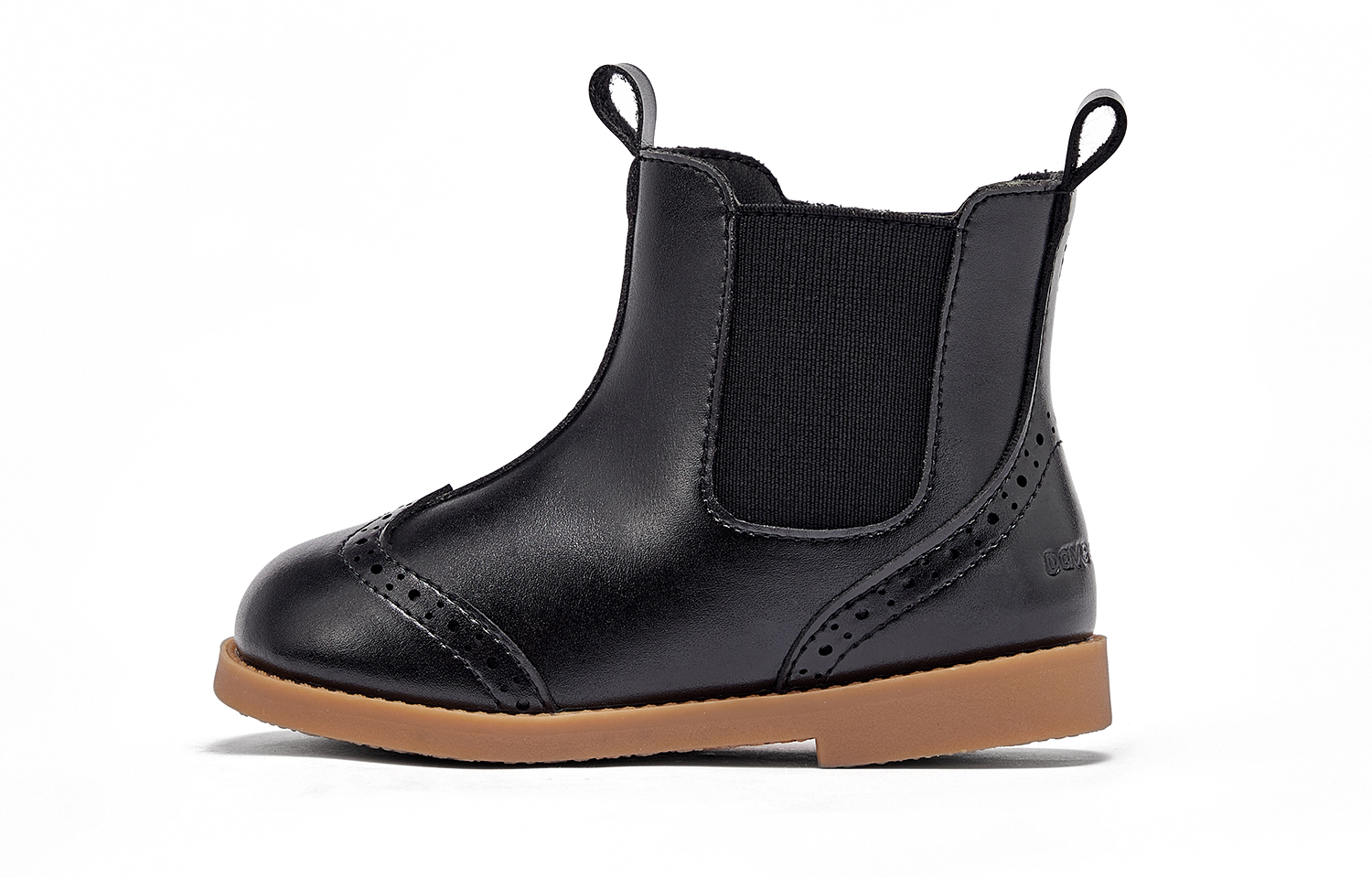 

Детские кожаные ботинки для дошкольников DAVE&BELLA, черный