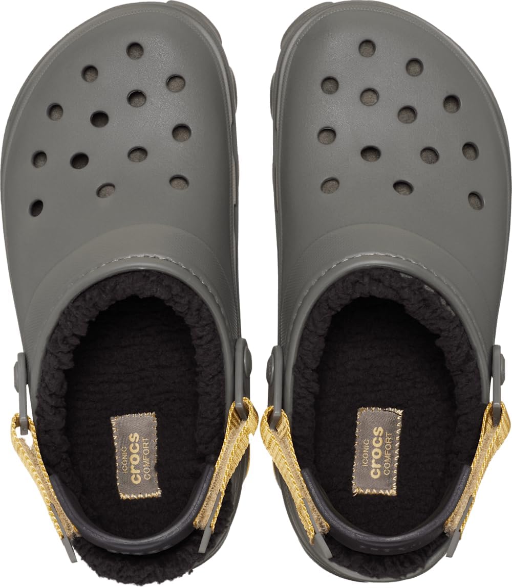 Кроксы для взрослых с подкладкой и регулируемым ремешком на пятке Crocs, оливковый — фото 4