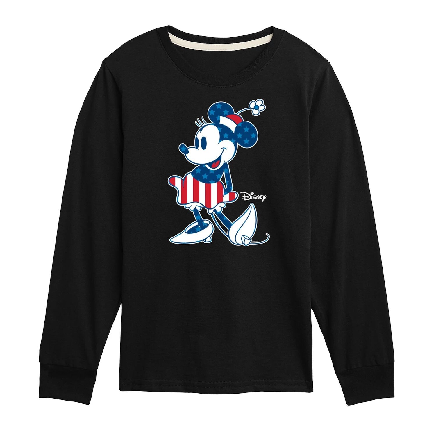 

Футболка с рисунком флага Disney Minnie Mouse для мальчиков 8–20 лет и длинными рукавами Disney