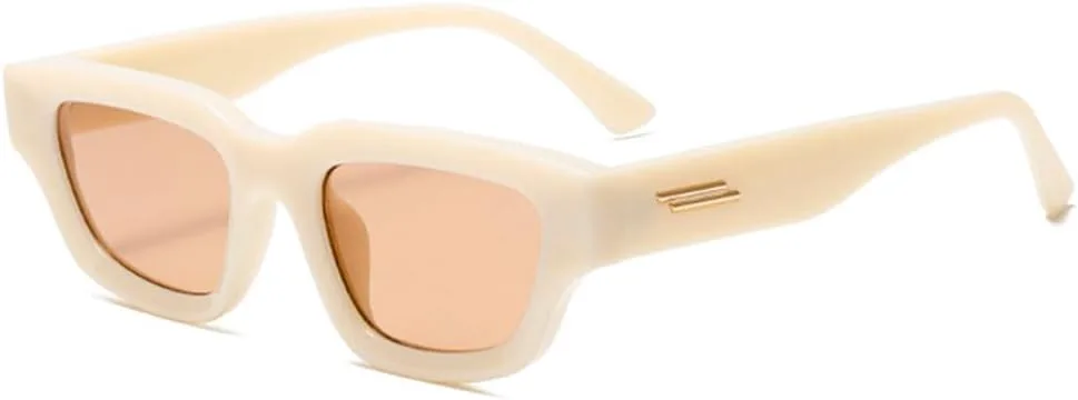 

Модные солнцезащитные очки «кошачий глаз» для мужчин, защита от ультрафиолета UV400, ретро-стиль, заклепки, солнцезащитные очки для женщин HVTVTLA, Beige Champagne