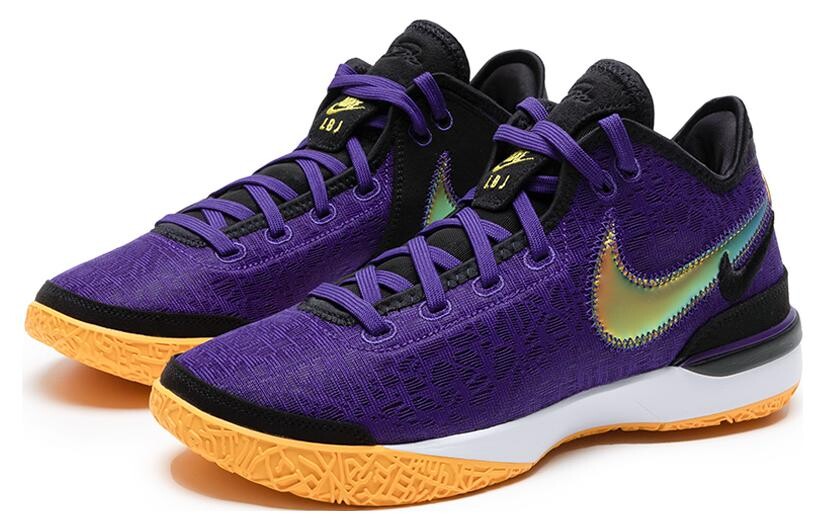 Мужские баскетбольные кроссовки Nike LeBron NXXT Gen, Судно-фиолетовый/Светлый чертополох Хизер/Университетское золото/Черный — фото 3