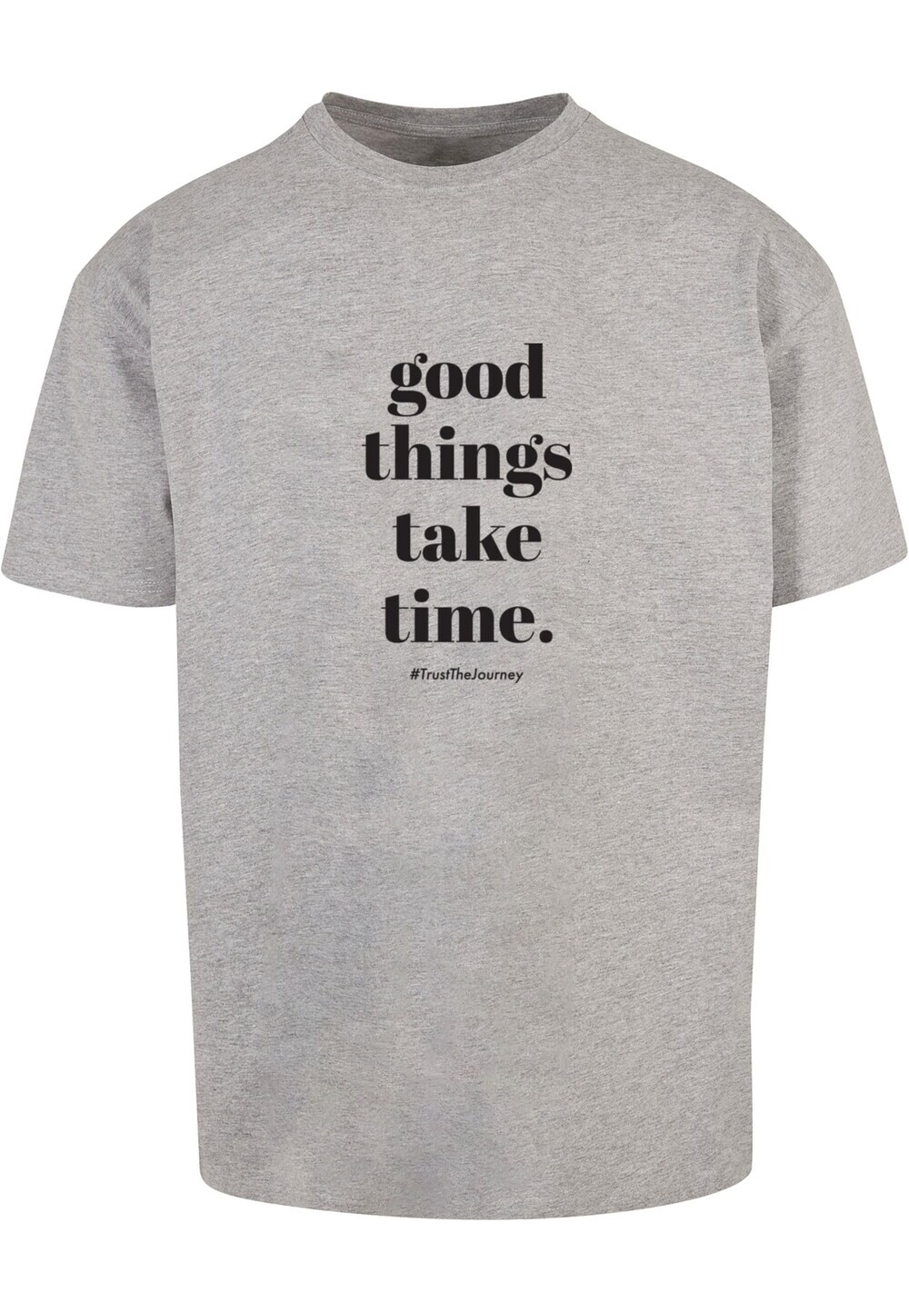 

Футболка Merchcode Good Things Take Time, пестрый серый