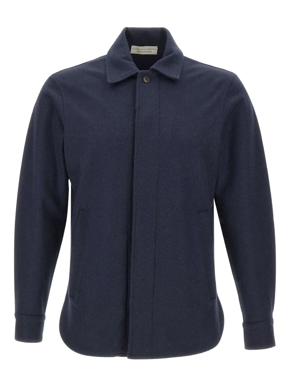 

Куртка из шерсти и кашемира с классическим воротником Filippo De Laurentiis, синий