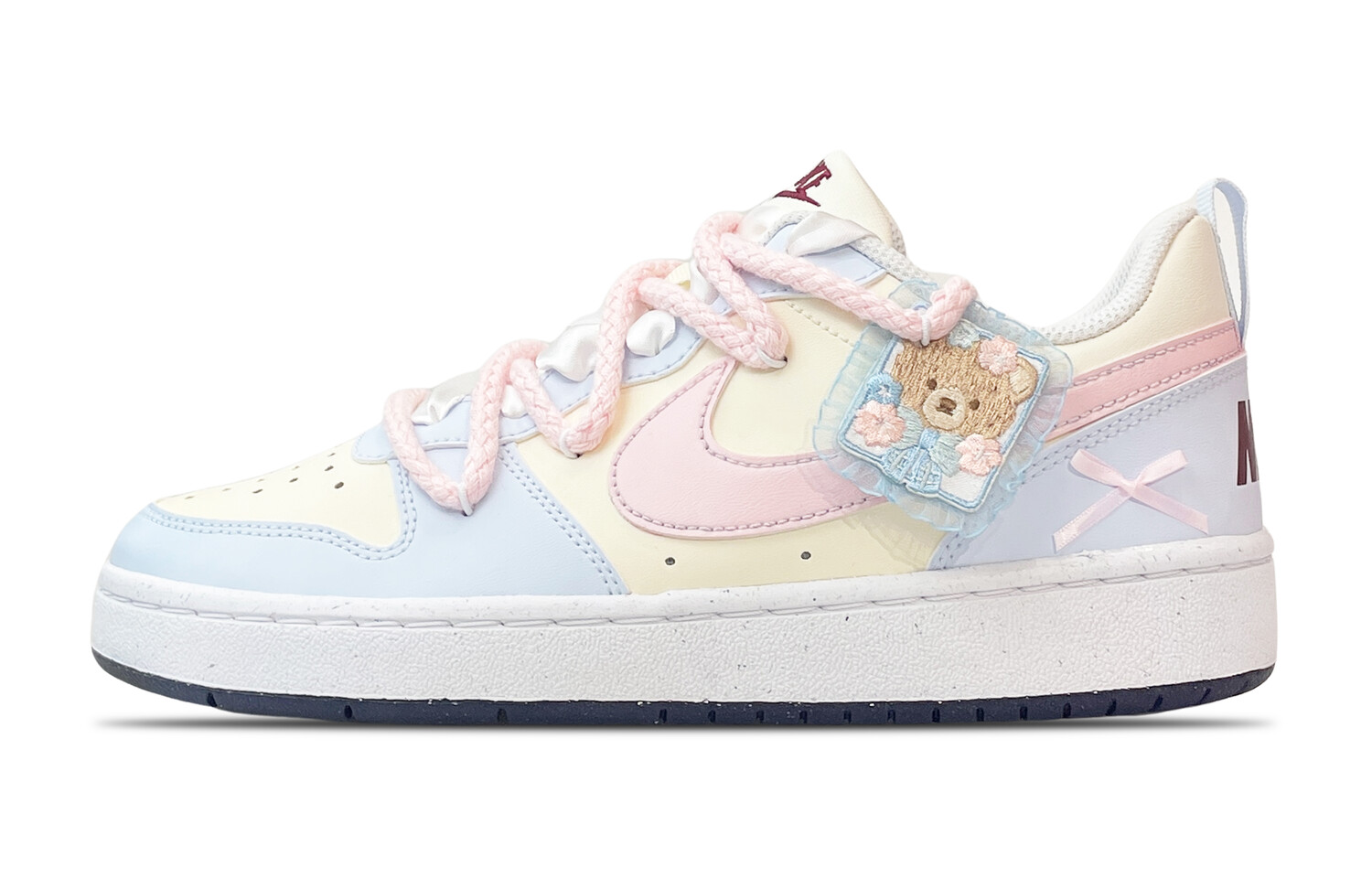 

Кроссовки Nike Court Borough Skateboarding Shoes Women's Low-top Pink, синий